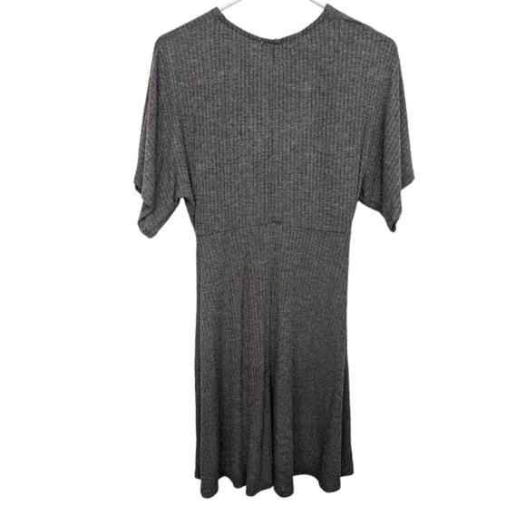 Socialite Babydoll Boho Dress Deep V Neck Short Sleeve Ribbed Womens Size XS NWT - Picture 2 of 5